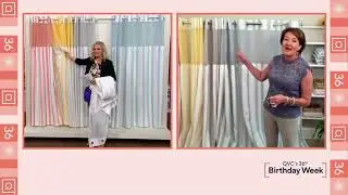 Hookless Striped Shower Curtain with Window and Liner on QVC