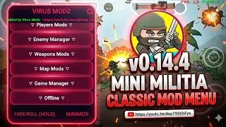 Mini Militia Classic Mod Menu v0.14.4 Aimbot/Teleport Speed Bullet Traker, Fire Aim etc
