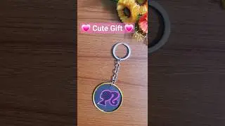 DIY - Cute Barbie Keychain 💖💗 #shorts #youtubeshorts #art #barbie #gift #craft #cute