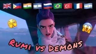 Rumi vs Demons on a Train &ndash; &ldquo;Takedown&rdquo; in 9 Languages | KPop Demon Hunters 🔥