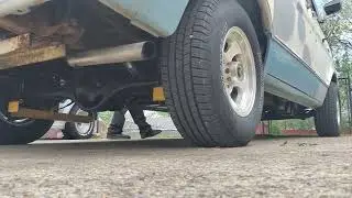 Ford 300 inline six Flowmaster 40 series exhaust.