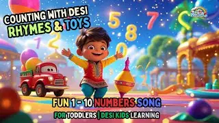 Counting with Desi Rhymes & Toys  Fun 1 to 10  Desi Kids Learning