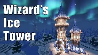 Minecraft Ice Wizard Tower | Fantasy Ice Tower Build Tutorial