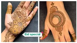 Half Moon Mandala Mehndi Design | Simple & Elegant Arabic Style 🌙