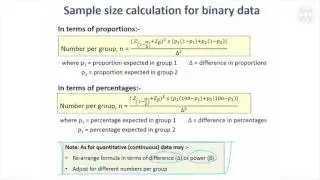 7.Sample Size Calculation for Binary Data