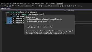 how to calculate complex numbers in #python