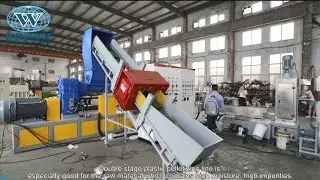 Waste PP PE Film Agricultural Film Double Stage Water Ring Plastic Pelletizer Machine