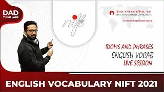 DAD NIFT English Vocabulary Idioms and Phrases | NIFT-2021