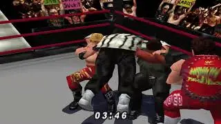 WWF WrestleMania 2000 - Mankind/Dude Love vs Edge/Mark Henry Tag Team Gameplay