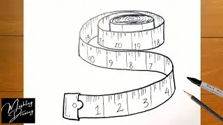 How to Draw a Sewing Tape Measure