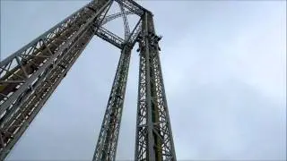Cedar Point: Power Tower GOING DOWN off ride video 1080p
