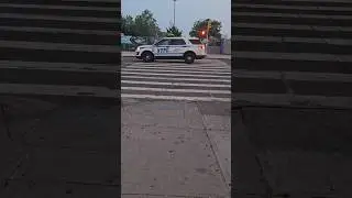 NYPD 60TH PCT Passing By On Surf Ave In Coney Island, Brooklyn, New York City