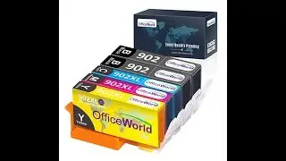 OfficeWorld 5 Pack 902XL Compatible Ink Replacement for HP 902 Ink Cartridge, Work with HP OfficeJet