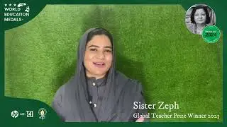 Sister Zeph congratulates Baela Jamil, the first Pakistani to receive the Asia Education Medal 2024
