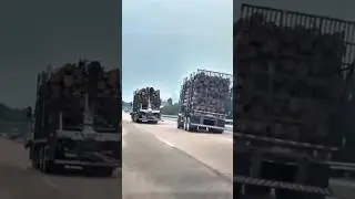 Truck Loses Trailer While Moving But Stays Upright &mdash; Incredible Moment Caught on Camera #truck