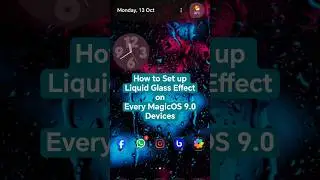 Liquid Glass Effect On Every Magic Os 9 Devices #setup #honor #magicos #magicos10  #liquidglass