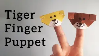 Easy Tiger Puppet/How to Make Tiger Finger puppet For Kids🐯🐯