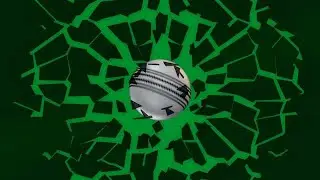 Cricket Ball Crashing Through Black Glass on Green Screen stock footage | stock video | Cinefootage