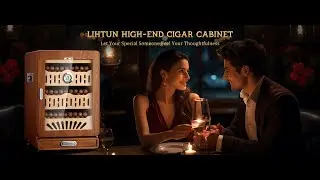 LIHTUN Glass Top Cigar Humidor Cabinet Holds Up to 150 Cigars #xifeicigaraccessory #xifei #humidor