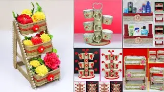 5 Multi-purpose Organizer DIY Ideas With Cardboard and Jute Rope | Cardboard Crafts | Jute Craft
