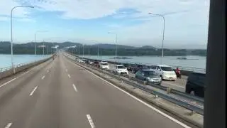 Timelapse Second Link Expressway after Tuas Checkpoint Singapore