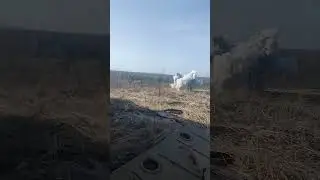 Взрыв артиллерийского снаряда 152 мм/Explosion of a 152 mm artillery shell