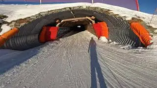 Skiing St. Moritz - Talabfahrt 4k