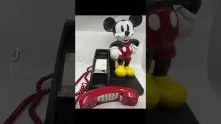 1990s Mickey Mouse Telephone Push Button, Kids Phone, Collectible phone Bell