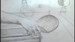 Table tennis drawing