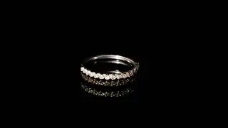 CI0001384 - 1.4 grams 9 carat White Gold Diamond Half Eternity Ring
