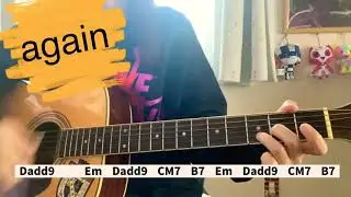 again YUI 弾き語り/cover 歌詞&コード　原キー　chakotan