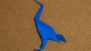 Daily Origami:  121 - Old School Origami - Standing Crane