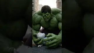 Hulk resue of his friend who fall down in the road