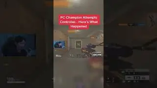 PC Champion ATTEMPTS Controller For First Time... 😂 #shorts