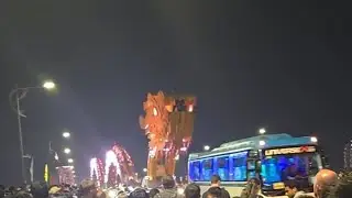 Dragon Blowing  fire  n Water