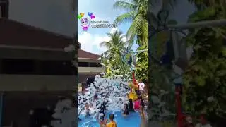test new foam machine u fit waterpark #foammachine #mesinbusakolam