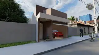 Projeto casa pequena e confortável com dois dormitórios