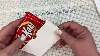 How to make a Kit Kat Holder out of a Notecard Envelope