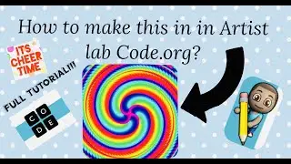 How to make Cool Rainbow Swirl design in Code.Org, ARTIST LAB! #rainbow #coding #artist #codes