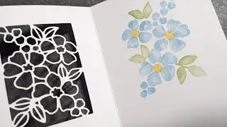 Fragrant Layers Dies and matching stamps for an experimental card. Detailed aperture.