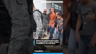 O corpo do policial militar, v&iacute;tima de um assassinato a tiros cometido pela ex-companheira