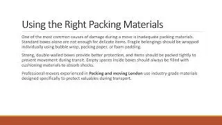 Packing and Moving London How to Protect Fragile and Valuable Items