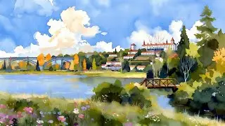 Enchanting Watercolor Views of Quebrantões in Vila Nova de Gaia: A Bright December Day
