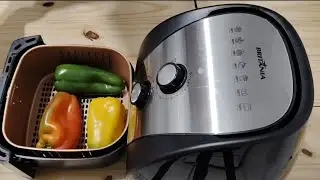 Pimentos assados na Airfryer - E Salada de Pimentos. 2em1.