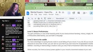 RPG Design -  MTG  + D&D - 5e Martial Powers UA Subclasses - 2
