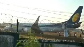Jet Airways plane skids off runway at Goa