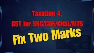 GST(One Nation,One Tax)-important For 2026 CGL/CHSL/CDS/MTS
