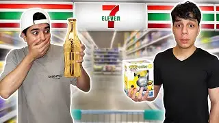 COMPRÉ LO MÁS CARO DE CADA PASILLO DEL 7-ELEVEN 😱 *el último me sorprendió*