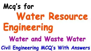 water resource engineering mcq Waste water Engineering mcq | waste water mcq | water treatment mcq