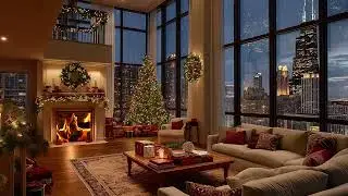 🌌Ultimate Apartment Chill | Smooth Jazz & Warm Fire (3 Hours) | Stress-Free Study Work Relax Healing